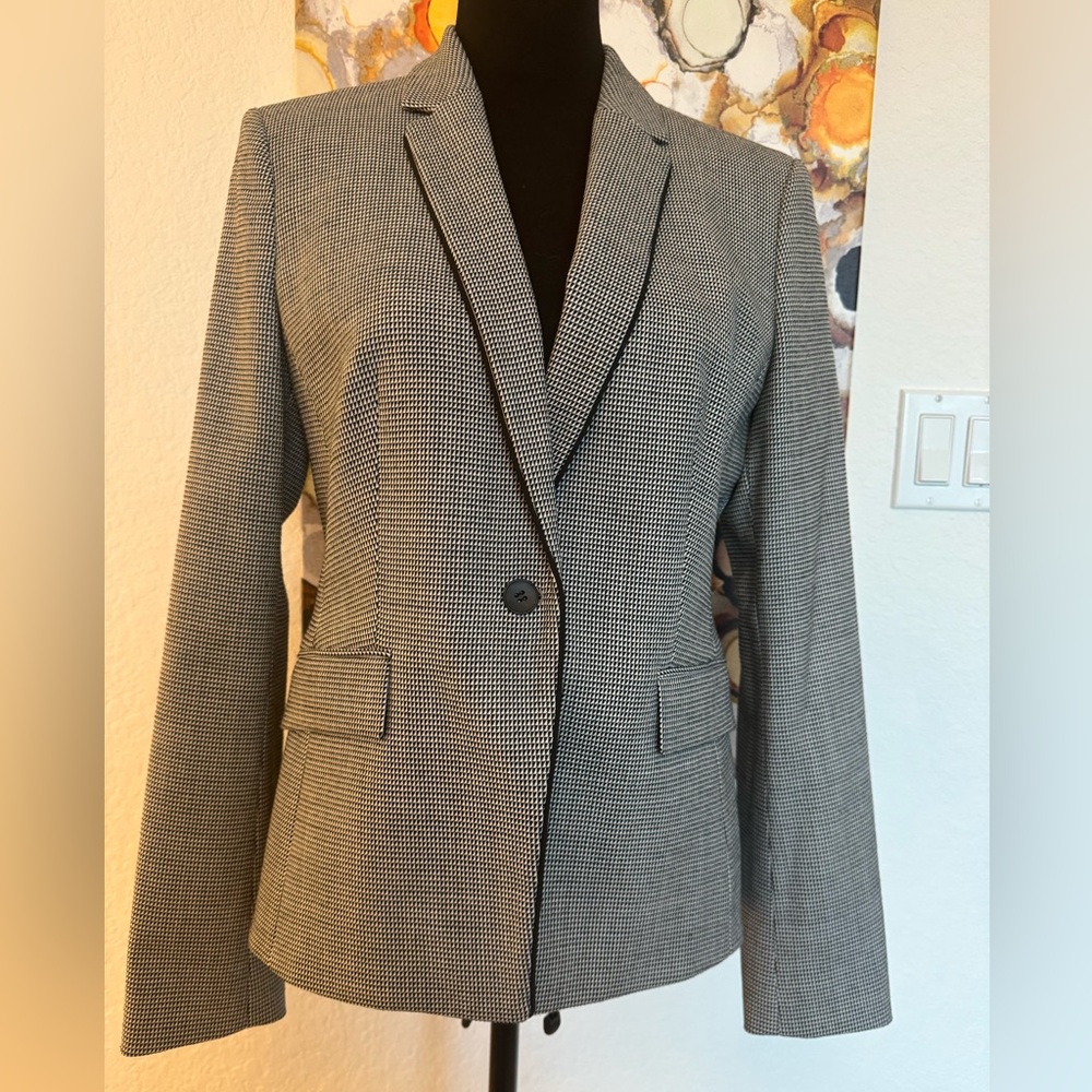 Black checked Hugo Boss Blazer size 8